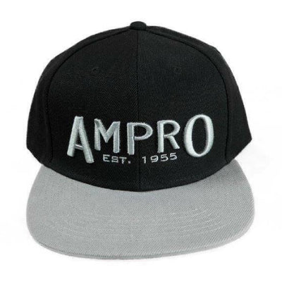 Ampro 3D Embroidered Logo Snapback Cap - black/grey