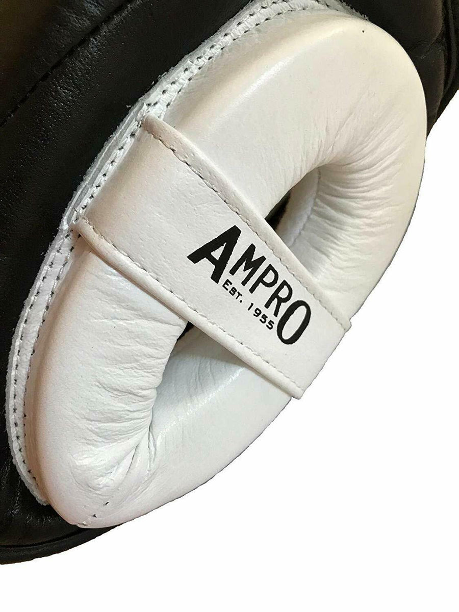 AMPRO Impact GEL Full Face Sparring Head Guard Black/White