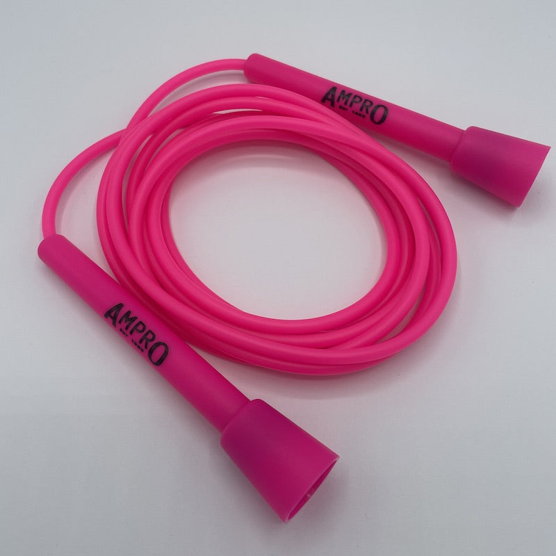 AMPRO Adjustable 10ft Speed Skipping Rope Pink - Main Image