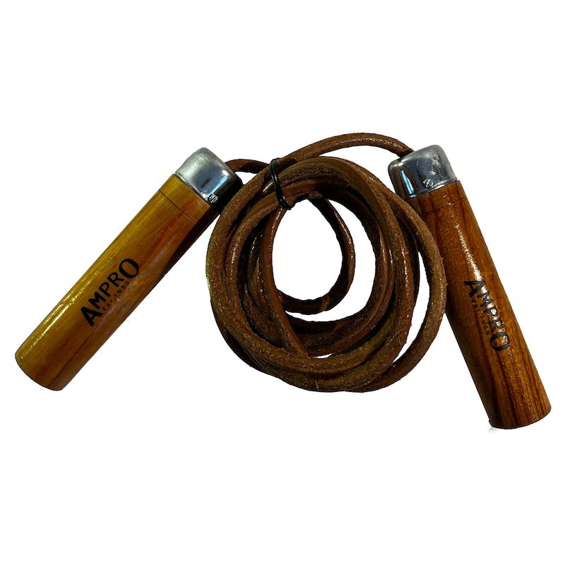AMPRO Leather Ball Bearing Skipping Rope