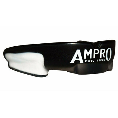 AMPRO GEL Shock Armour Mouthguard - Black/White - side